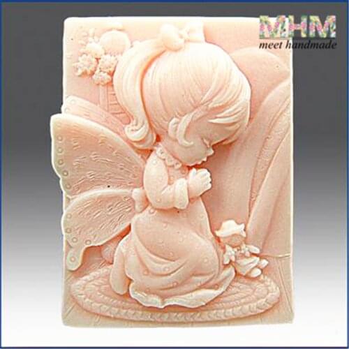 9.2*8.1*3.7cm Butterfly Fairy Girl Craft Art Silicone Soap Mold Craft Molds DIY Handmade Cute Soap Molds