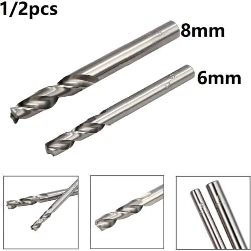 2Pcs/set 6/8mm HSS CO Spot Weld Drill Bit / Remover / Cutter Cobalt Tip Hole Grooving Drill Saw Carpenter Woodworking Tool
