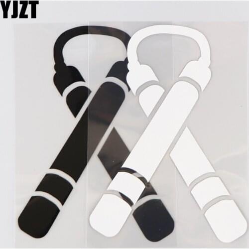 YJZT 12.2CM*17.2CM Nunchaku Car Sticker Cartoon Weapon Pattern Vinyl Decal Decoration 1A-0469