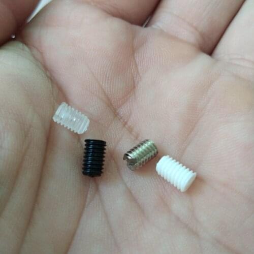 100pcs/lot M4 x 6mm plastic/stainless steel screw with slotted machine screws without head machine screws lighting accessories