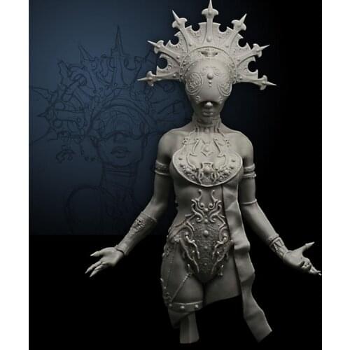 122mm Mask Banshee Figure Resin Bust Character Model X363