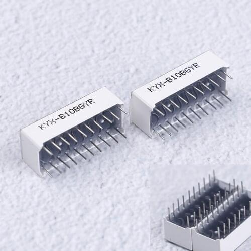 2Pcs 10 Segment Full Color LED Bargraph Light Integrated Circuits Display Module Ultra Bright Red Yellow Green Blue