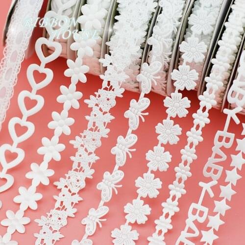 20 yards/roll) White Embossing Ribbon Wholesale Gift Wrapping Christmas ribbon roll
