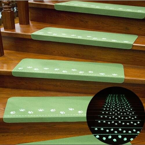 5pcs/lot Luminous Cat Paws Stair Mat Self-Adhesive Floor Protection Mats Non-slip Safety Step Pad Foot Mat for Stairway