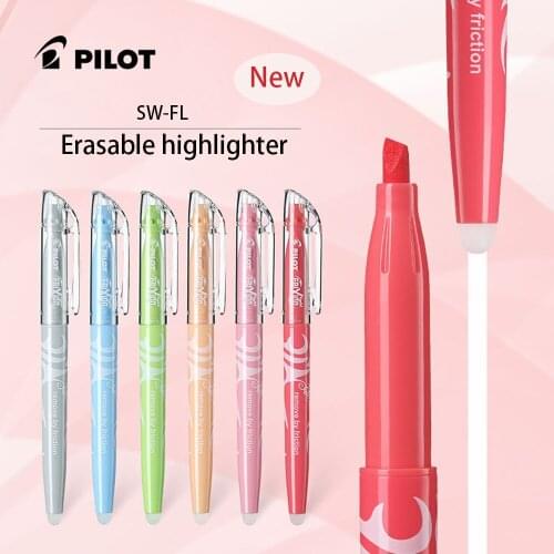 6 PILOT SW-FL Erasable Highlighter Allows Students To Write Smoothly With Soft Light Without Hurting Their Eyes
