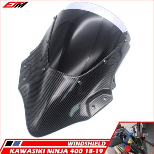 Motorcycle Accessories Windshield WindScreen Visor Viser Deflector For Kawasaki NINJA 400 2018-2019 NINJA400 ninja-400 18'-19