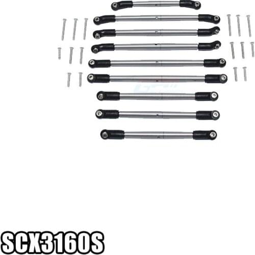 STAINLESS STEEL ADJUSTABLE TIE RODS SCX3160S FOR Axial AXI03007 SCX10 III