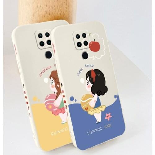 Sea Vacation Girl Phone Case For Xiaomi Redmi Note 10 10S 9T 9 8 7 Pro MAX Redmi 9 9A K40 K40pro K30 K20 Liquid Silicone Cover
