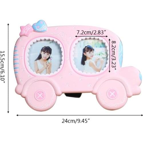 Baby Cartoon Car Shape Photo Frame Infant Year Old Growth Picture Holder Decor 24BE