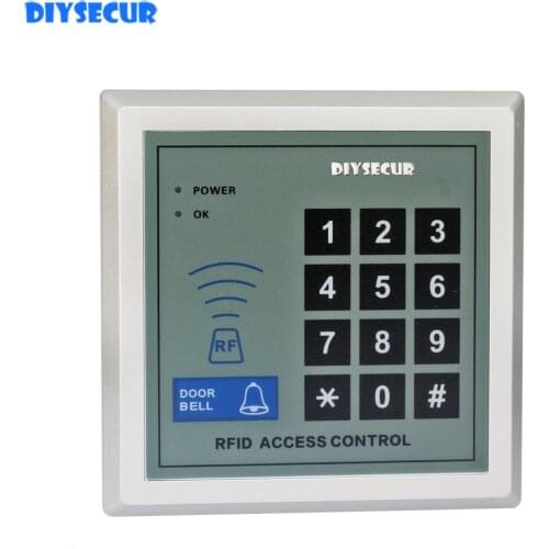DIYSECUR RFID Proximity ID Card Reader Keypad Entry Lock Door Access Control System Kit with 10 Keyfobs