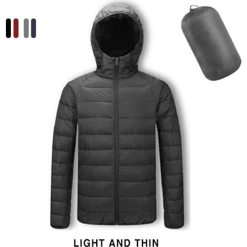 Mens Ultra Warm Lightweight Packable 80% Duck Down Jacket Water and Wind-Resistant Breathable Coat Men Hoodies Jackets;ZA426