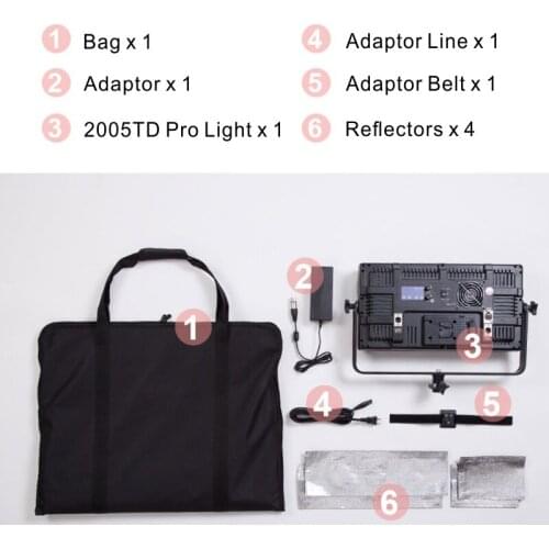 Falconeyes 100W Photography Equipment Bi-Color LED Professional Video Fotografia Fill Light Studio Photo Soft Lighting 2005TDPro