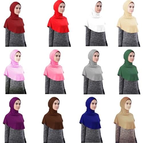 Bone Bonnet Muslim Hijab Islamic Women Under Scarf Cap Neck Cover Inner Head Wear Fashion Amira Niquabs Headscarf Hijabs Plain