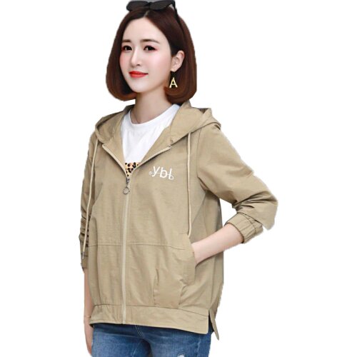 Women Spring Jacket Large Size 5XL Short Coat 2021 New Loose Spring Autumn Hooded Casual Jackets Female Windbreaker Outerwear