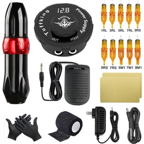 Professional Tattoo Machine Kit Rotary Tattoo Machine Pen Set With Cartridge Needles Permanent Makeup Machine Set For Body Art