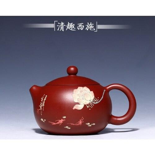 Yixing undressed ore manual recommended dahongpao mud mud painting zhu xi shi teapot support mixed batch of custom