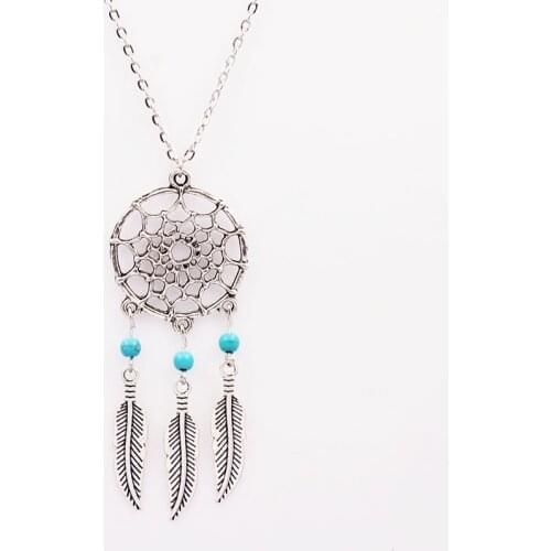Feather necklace network leather pendant tassel necklace Fashion accessories jewelry gift for women girl wholesale