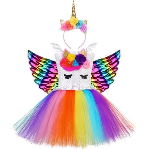 Girls Christmas Owl Pattern Solid Tutu Dress Cute Kids Halloween Party Role Play Dress For Girl New Year Costume With Headband