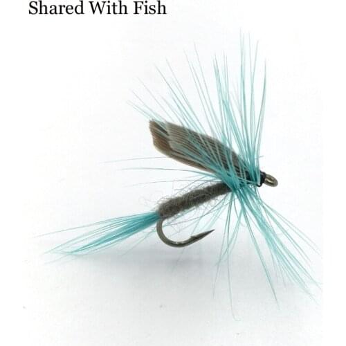 Shared With Fish 5pcs/lot 10# Wet Fly Blue Dull / Black Quill Trout Fishing May Flies