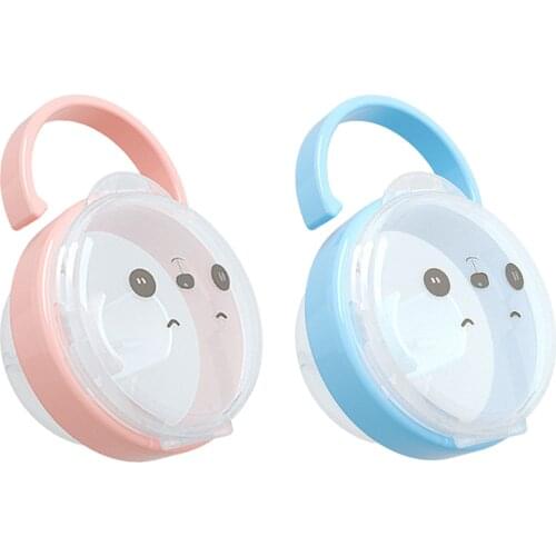 Portable Baby Pacifier Nipple Kid Travel Case Cartoon Panda Expression Nipple Storage Box Soother Container Holder Pacifier Box