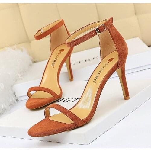 High Heels Women Sandals Classic Suede 8/11cm High Heels Summer Ladies Shoes Woman Heel Shoes Pumps Female Sexy Stiletto