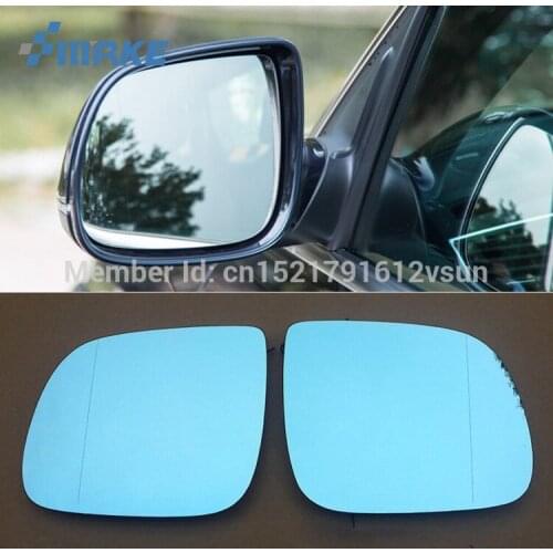 SmRKE 2Pcs For Audi Q5/Q7 Rearview Mirror Blue Glasses Wide Angle Led Turn Signals light Power Heating
