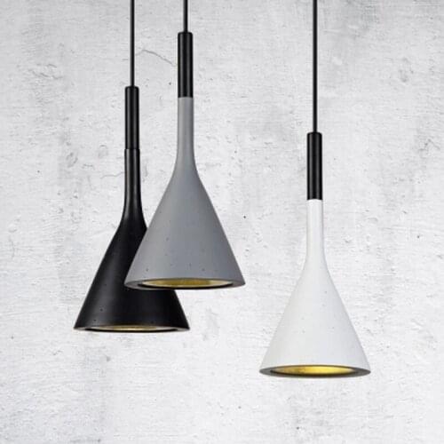 LED Resin imitation cement Pendant Lights Nordic suspension luminaires restaurant hanging lamps bar fixtures bedroom lighting