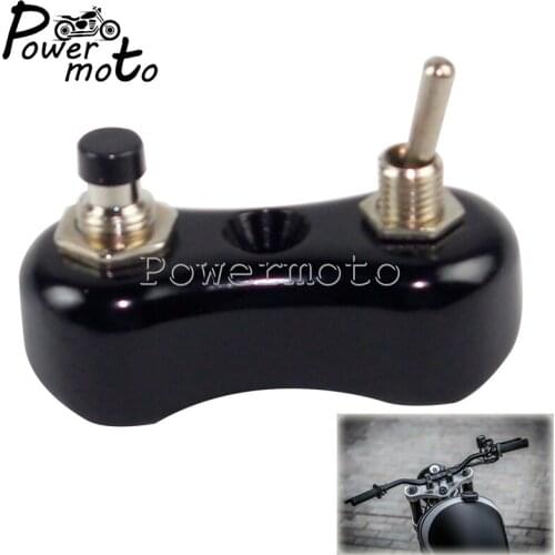 Universal Motorcycle Black Screw Handlebar Switch-Block 7/8" Or 1" Bar Handlebar Button Key Engine Light Lever Toggle Switch