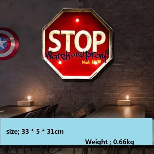 Vintage home decor metal signs LED Neon Sign tin decorative painting cafe bar wrought iron wall decoration signboard Advertising