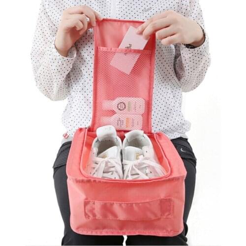 Waterproof Shoes Storage Bag Organizer Storage Pouch Pocket Packing Cubes Handle Nylon Zipper Bag For Travel Outdoor Accessories