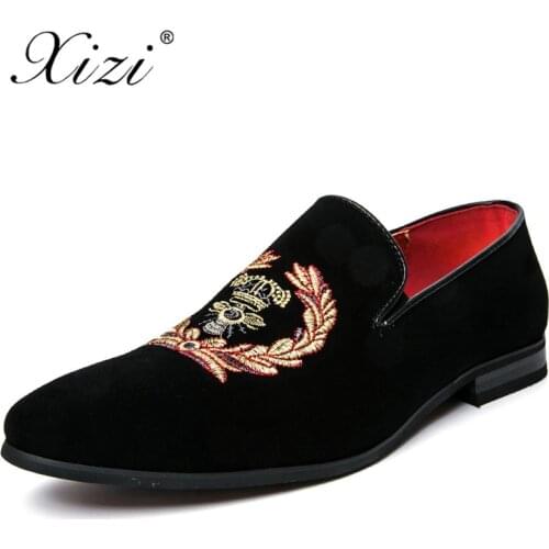 XIZI 2018 men luxury formal Shoes Male Top and Back casual leather Shoes Fashion Men Velvet Loafers Shoes Casual mens dress shoe