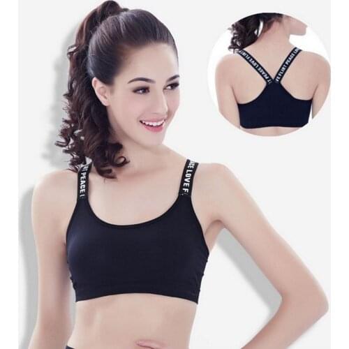 Female Yoga Top Fitness Yoga Shirts Women Padded Shockproof Sports Bras Breathable Athletic Fitness Running Vest Tops Underwear