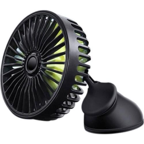 12V/24V Car Fan 360 Degree Rotatable Dashboard Fan with 3 Speed