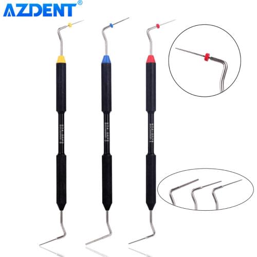 AZDENT 3PCS/Set Dental Endo Buchanan Hand Plugger Fill Instrument NITI Tip #0 #1 #2 Dentist Tools