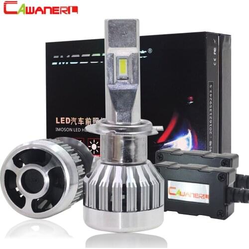 Cawanerl Super Bright 80W 12000LM /Set Mini Type LED Car Headlight H7 H8 H9 H11 9005 HB3 9006 HB4 9012 Auto Fog Light Headlamp