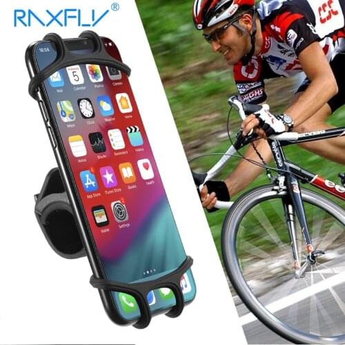 RAXFLY Bike Phone Holder For iPhone XR 7 Samsung Universal Motorcycle Phone Holder Handlebar Stand GPS Mount Bracket