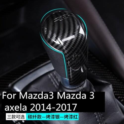 For Mazda3 Mazda 3 axela 2014-2017 Gear shift lever head cover trim sequins auto accessories Interior decoration