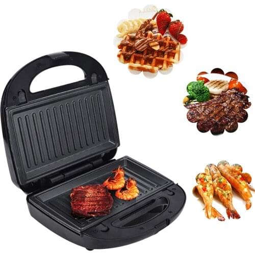 6-in-1 Electric Waffle Maker Breakfast Maker Sandwich Toaster Grill Cake Maker Multifunctional Breakfast Waffle Machine 220V