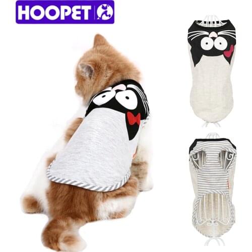 HOOPET Dog Cute Cartoon Vest Cat Pet Spring Summer T-shirt Clothes Teddy Bichon
