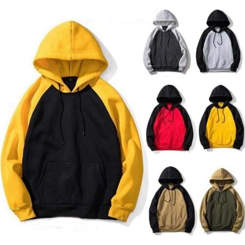Mens large size colorblock hooded sweatshirt plus size 6XL 7XL 8XL autumn and winter long sleeve pocket fleece warm hip hop