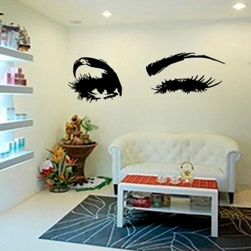 YOYOYU Wall Decal Beautiful Big Eye Lashes Wink Decor Wall Art Mural Vinyl Decal Stickers Interior Design Bedroom Sticker YO-94