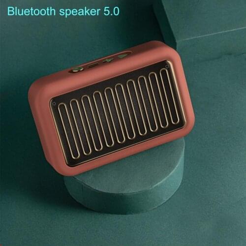 Portable Retro Bluetooth Speakers Bluetooth 5.0 Subwoofer Music Player Loudspeaker Bluetooth Speakers Support TF-Card U Disk