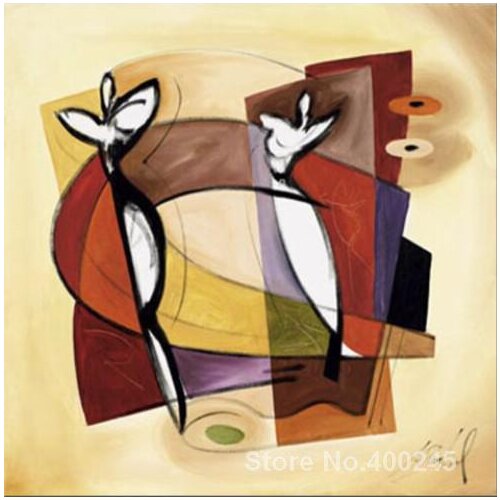 Figure art woman abstract Painting for bedroom Lucky in Love canvas arts Hand painted High quality home decor