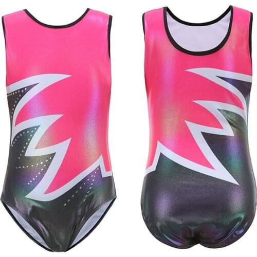 Outdoor Girls Diamante Sleeveless Ballet Practice Dance Wear Gymnastics Bright Color