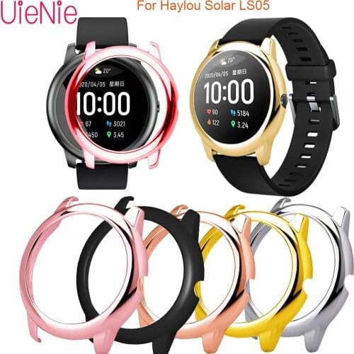 Plating Metal Color PC Protective Case Cover For Xiaomi Haylou Solar LS05 Watch Shell For Xiaomi Haylou Solar LS05 Frame Shells