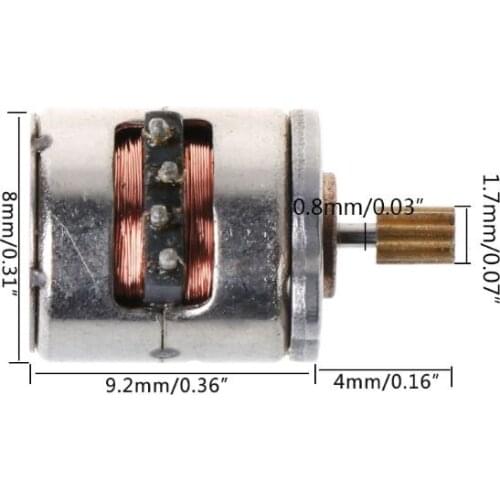 10 Pcs 3-5v Dc 2 Phase 4 Wire Dia 8mm Dc Stepper Motor Micro Stepping Motor for Digital Products Camera Size 8*9.5mm