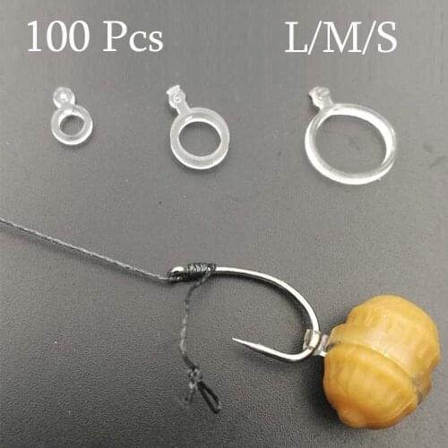 100Pcs White PE Pellet Lure Bait Bandage Elastic Transparent High Quality For Carp Coarse Fishing Tackle Band Gear Accessories