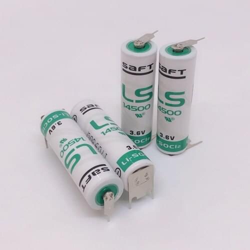 4pcs/lot New Original SAFT LS14500 AA 3.6V 2600MAH Thionyl Chloride Industrial lithium battery plc batteries With Three Tabs