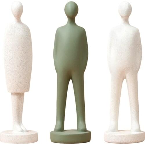 Abstract Sculpture Modern Home Decoration Figurines Room Office Shelf Desktop Decor Family Boy And Girl Birthday Mothers Day