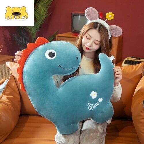 AIXINI Unicorn Toy Stuffed Animal Boyfriend Pillows Gift for Lover Birthday Plush Dinosaur Flamingo Message Pillow Bed Cushion